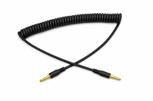 10× Coiled Audio Cables (1m)