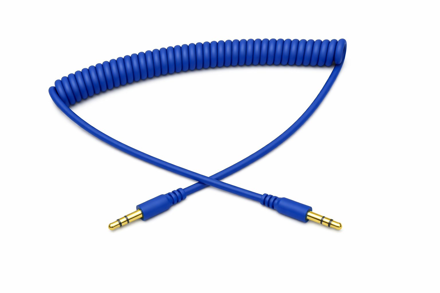 50× Coiled Audio Cables (1m)