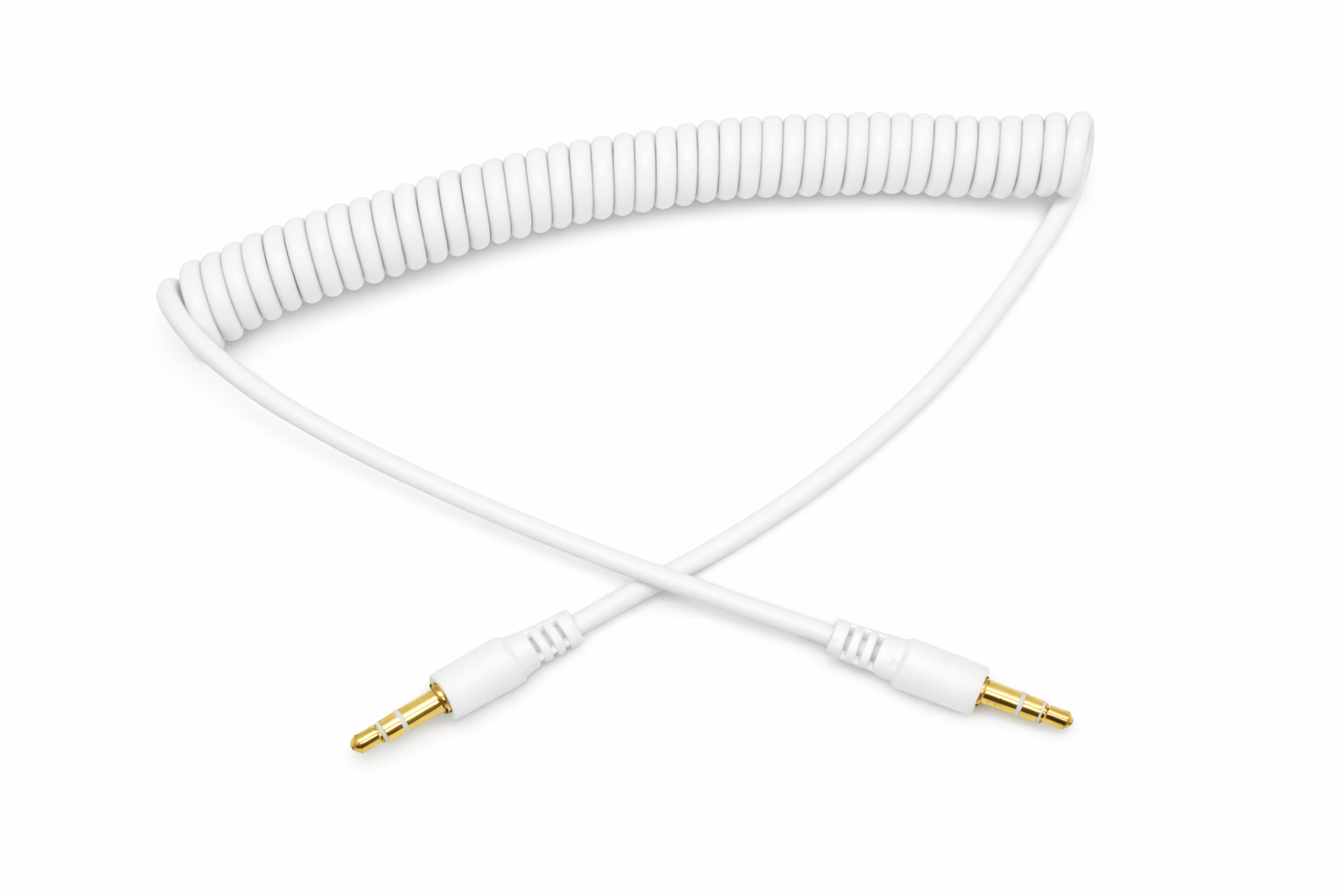 10× Coiled Audio Cables (1m)